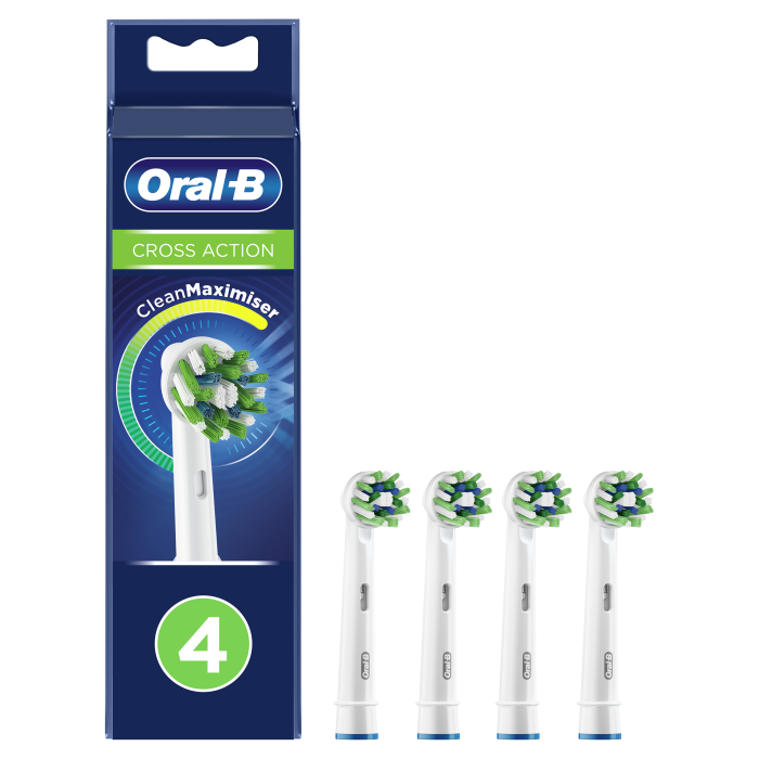 ORAL-B CrossAction Ανταλλακτικές Κεφαλές Ηλεκτρικής Οδοντόβουρτσας, 4τμχ